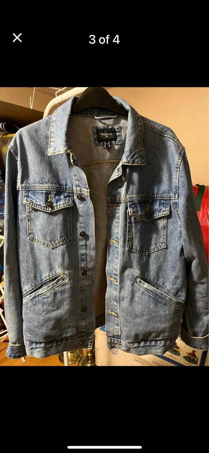 Forever 21 Men's Light Wash Denim Jacket 🏈 image indicator(3)
