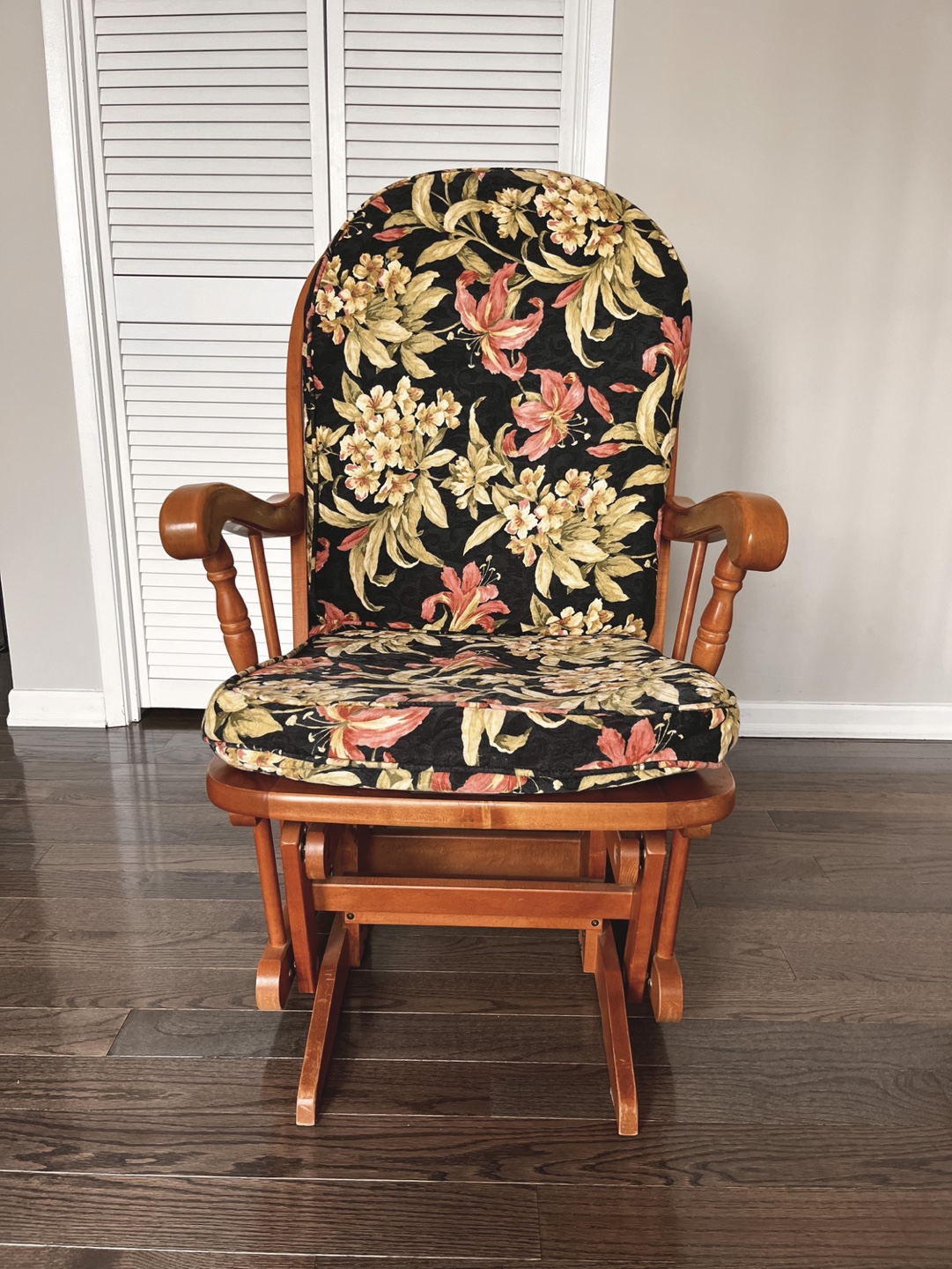 Vintage Wooden Rocking Glider Chair