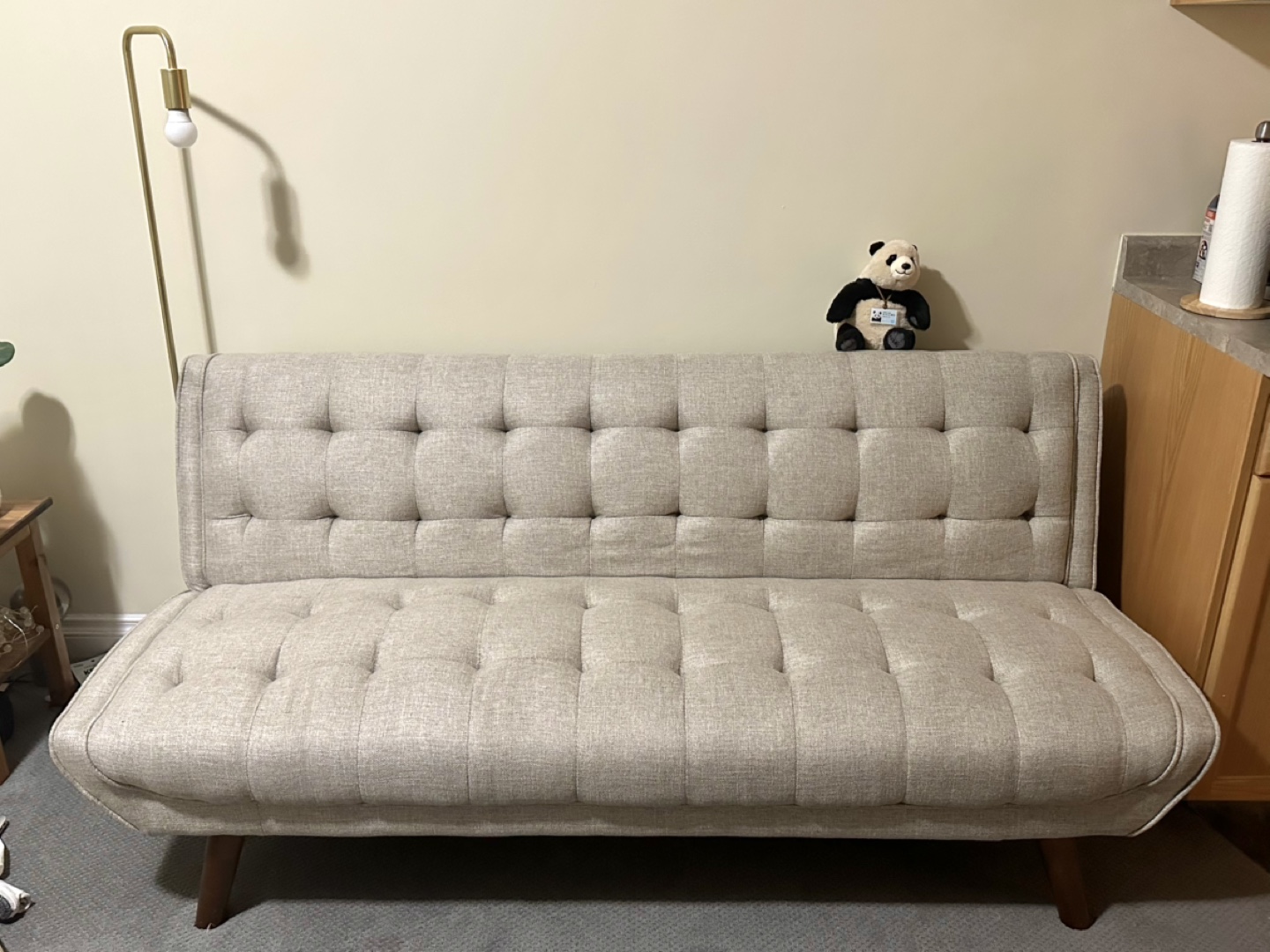 Beige Futon Sofa Bed