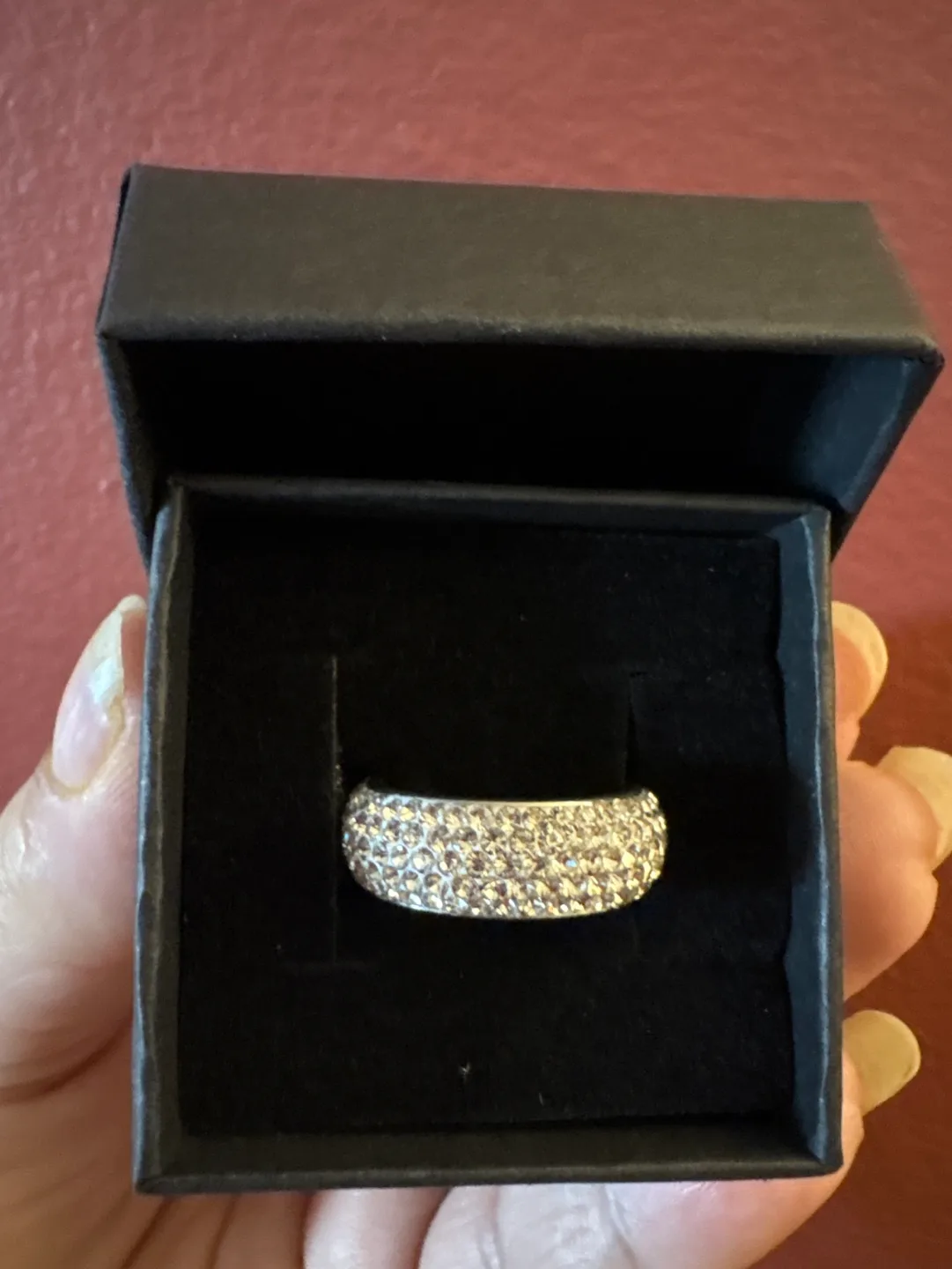 Sparkling 14K Gold silver Titanium Steel CZ Ring image indicator(6)