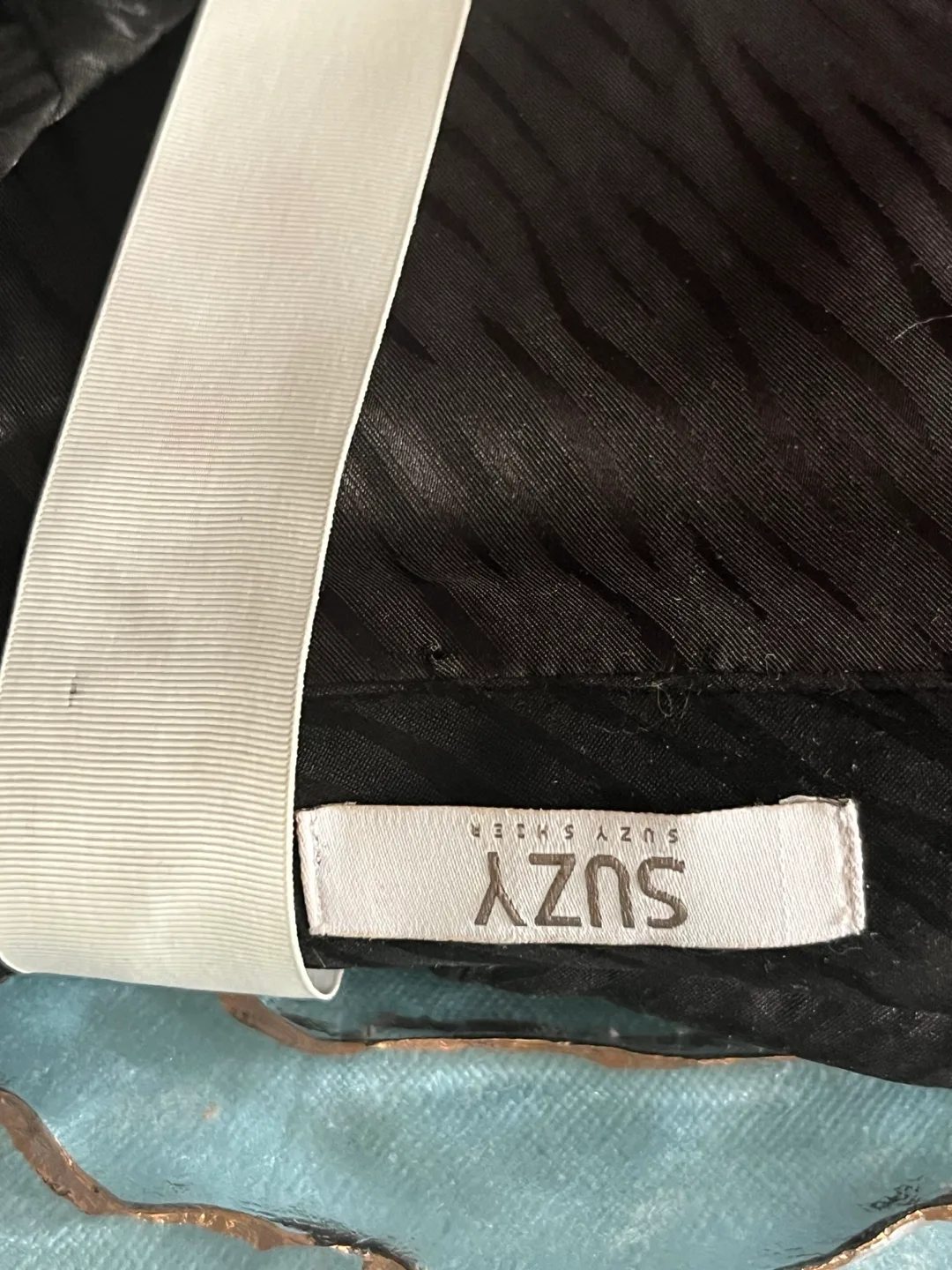 Suzy Sheer Black Satin Pajamas image indicator(2)