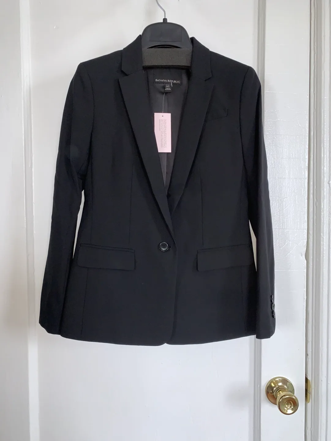 NWT Banana Republic Black Wool Blazer image indicator(2)
