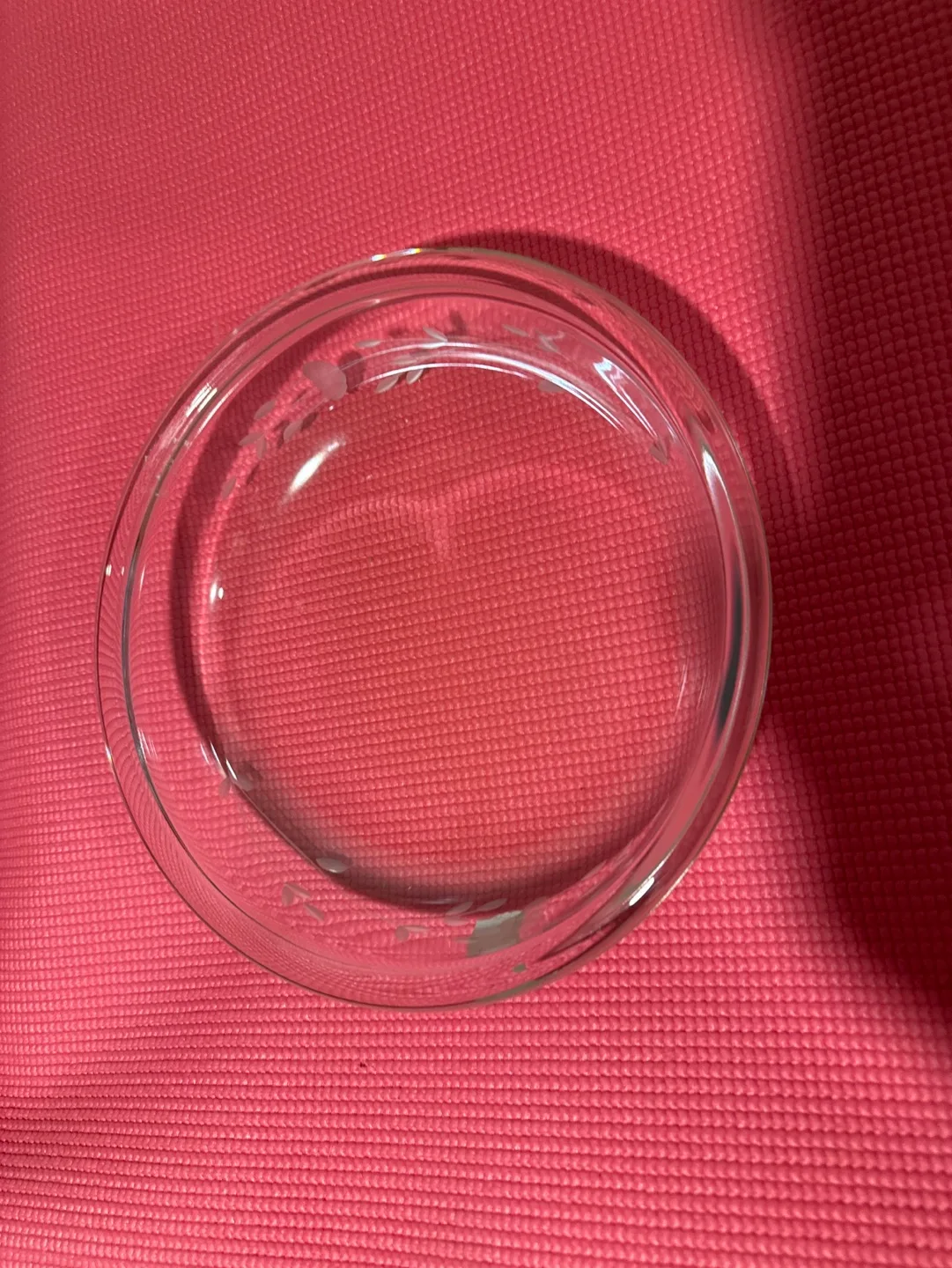 Beautiful Glass Baking Dish, Floral Etched Design image indicator(2)