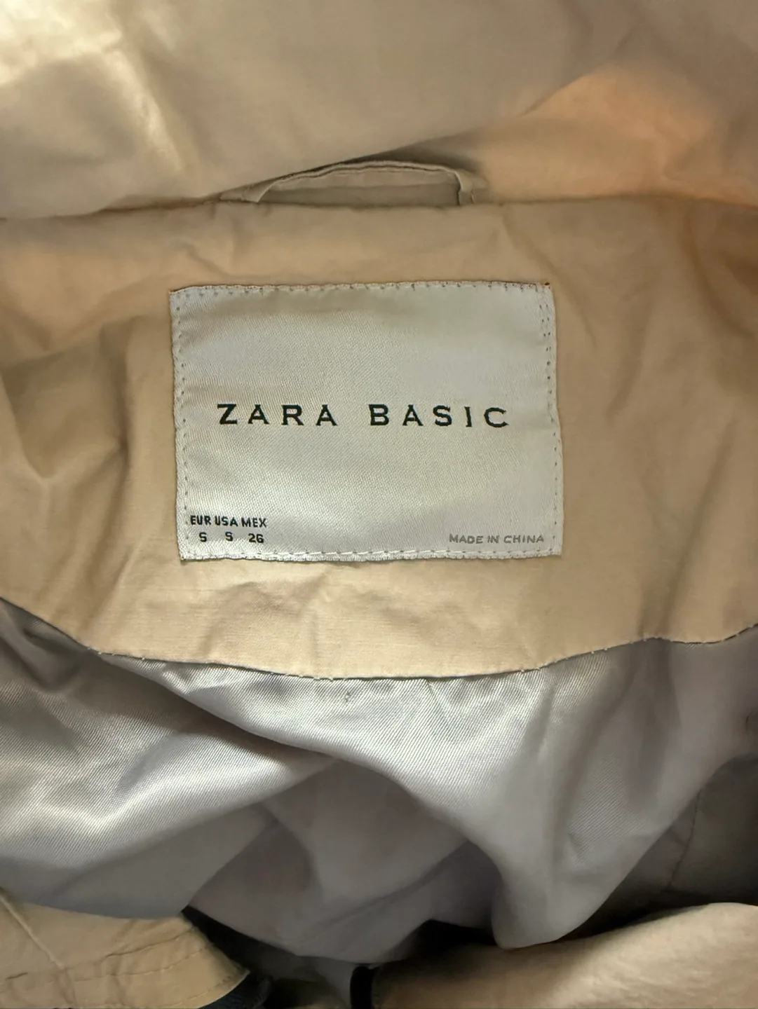 Zara Basic Women's Light Beige Jacket Size Small image indicator(2)