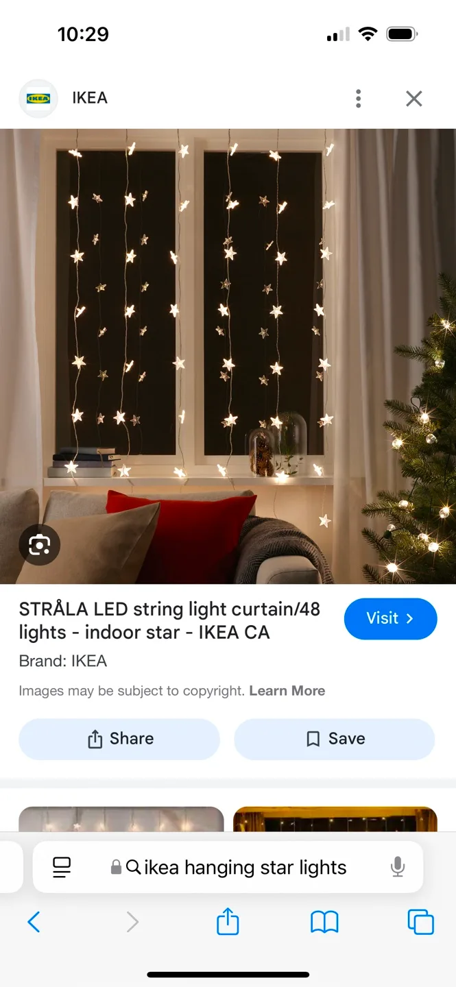 IKEA STRÅLA LED String Lights Star Curtain image indicator(5)