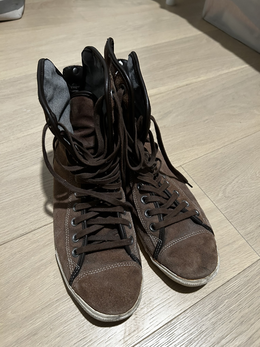 Converse Brown Suede High-Top Sneakers