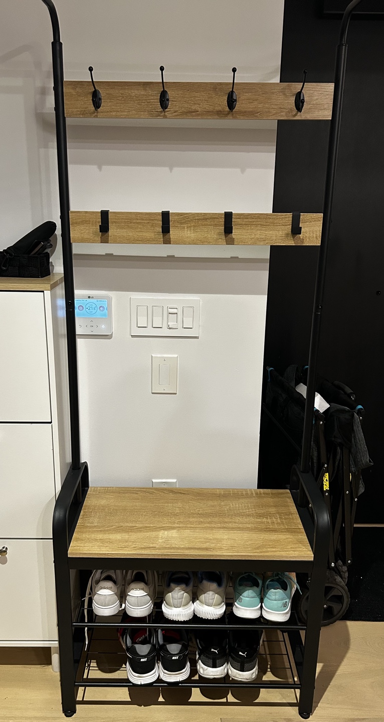 Coat Rack with Bench and Shoe Rack