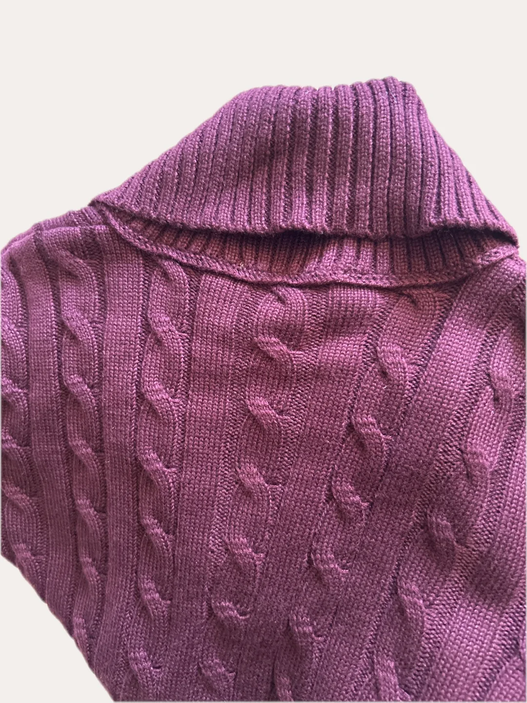 Calvin Klein Women's Deep Purple Cable Knit Sweater Dress image indicator(5)