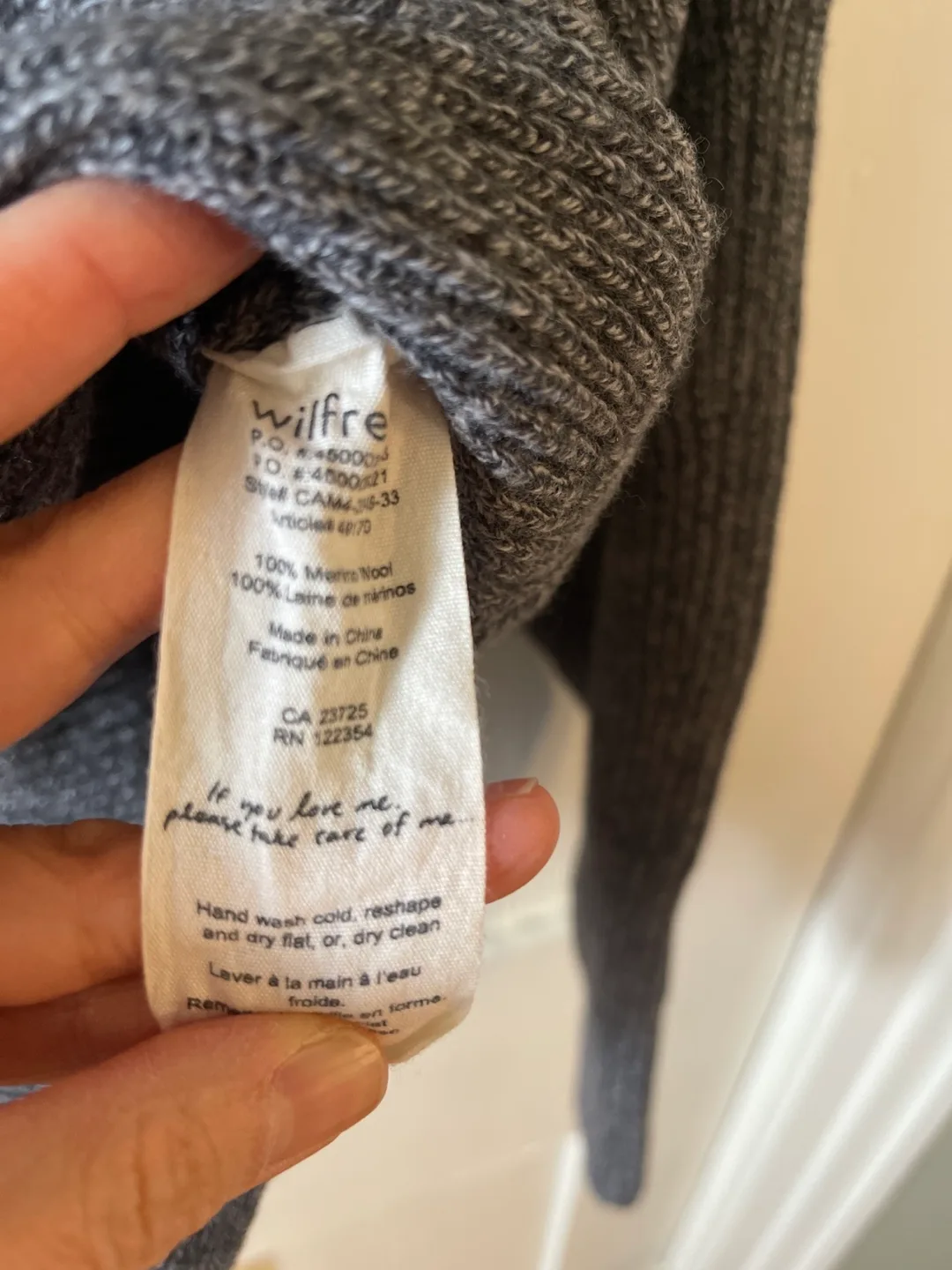 🏈Wilfred Grey Knit merino Sweater - XSmall image indicator(3)