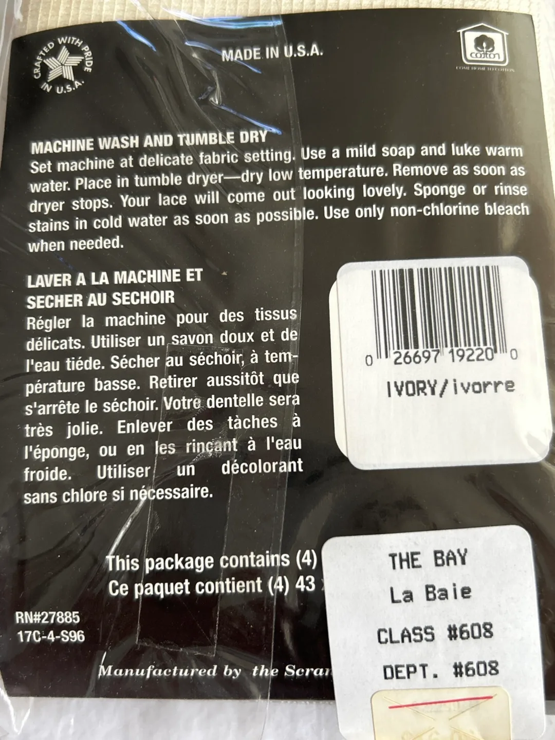 Ivory Coloured Table Napkins (Set of 4) image indicator(3)