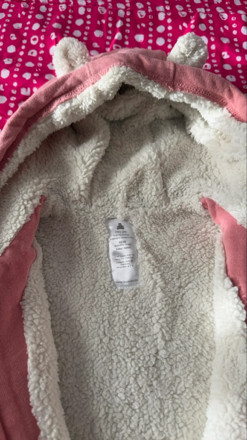 Baby Gap Zip-Up Fleece Jumpsuit - Size 12-18 Months 🏈 image indicator(2)