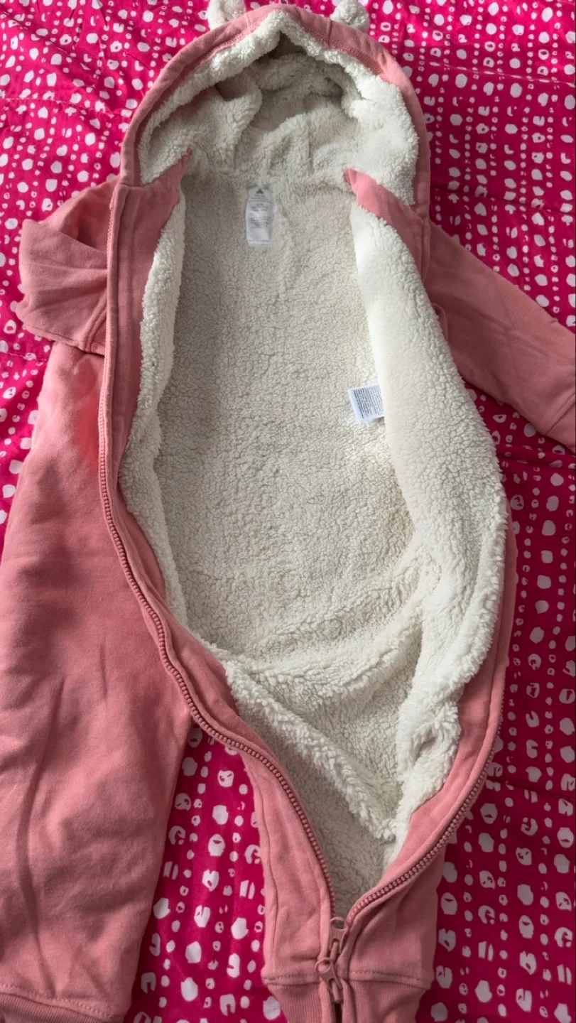 Baby Gap Zip-Up Fleece Jumpsuit - Size 12-18 Months 🏈 image indicator(3)