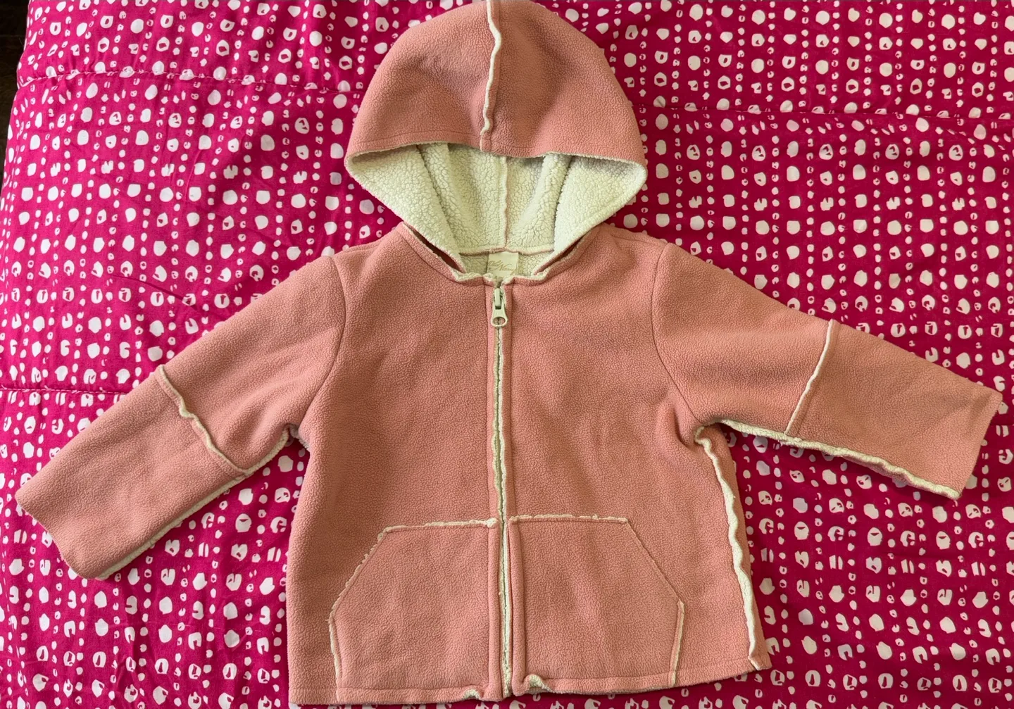 Pink Baby Girl's Fleece Zip-Up Hoodie Jacket - 12-18 Months 🏈 image indicator(2)