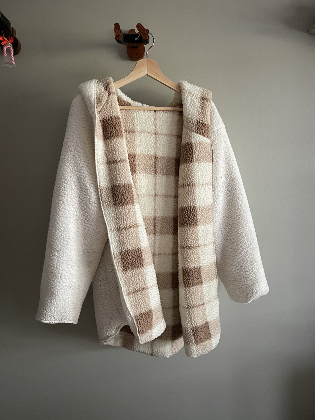 Cream and Brown Sherpa Jacket - photo 2