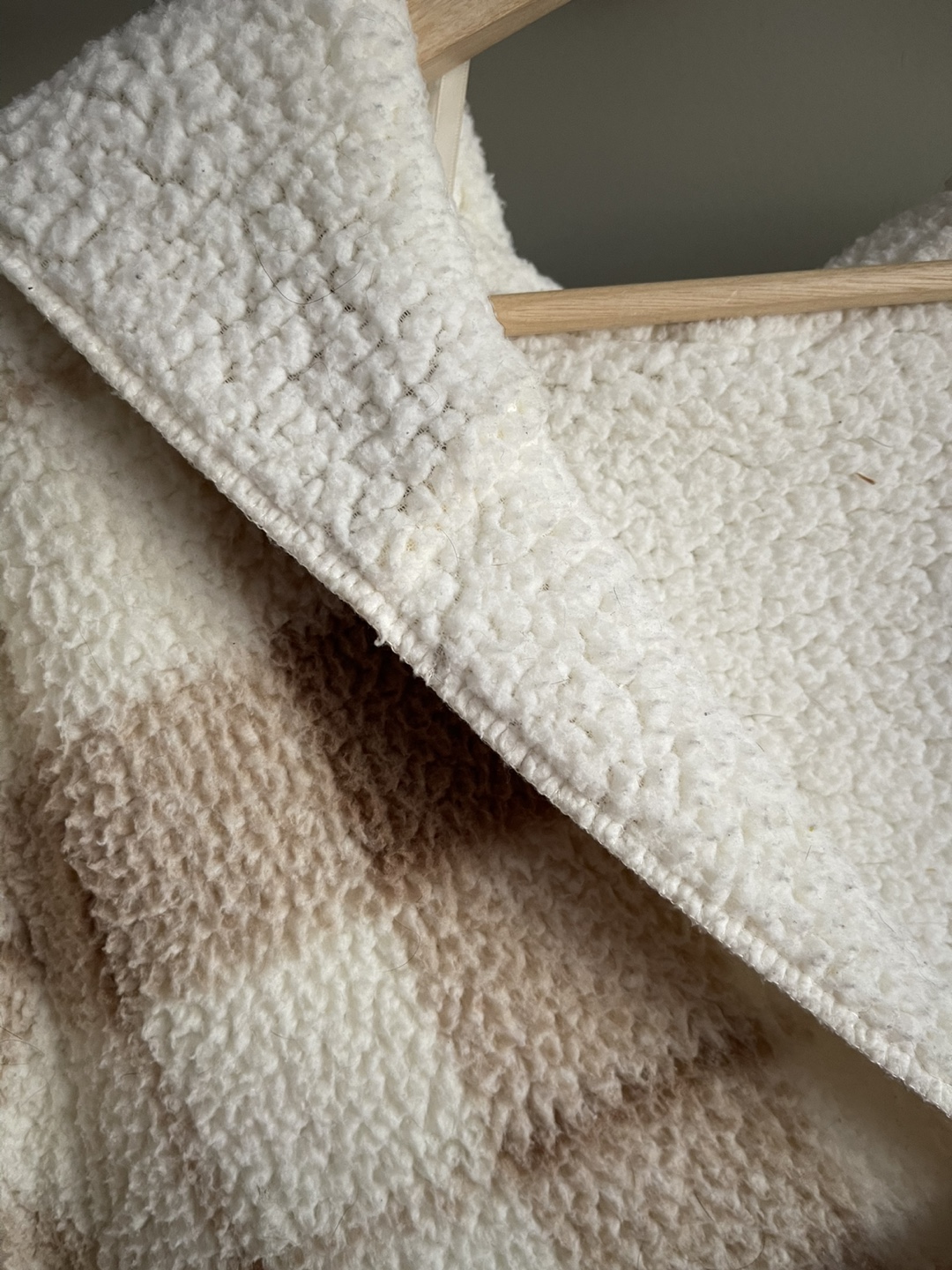 Cream and Brown Sherpa Jacket - photo 3