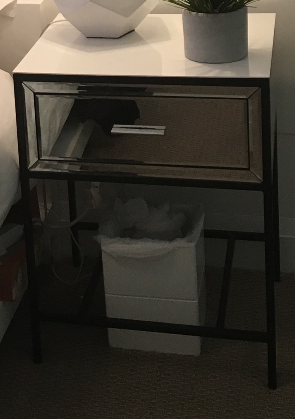 Mirrored Nightstand