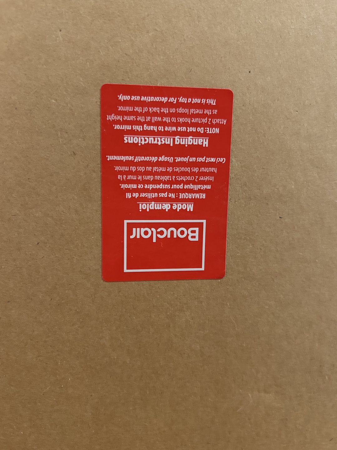 Rectangular shaped mirror