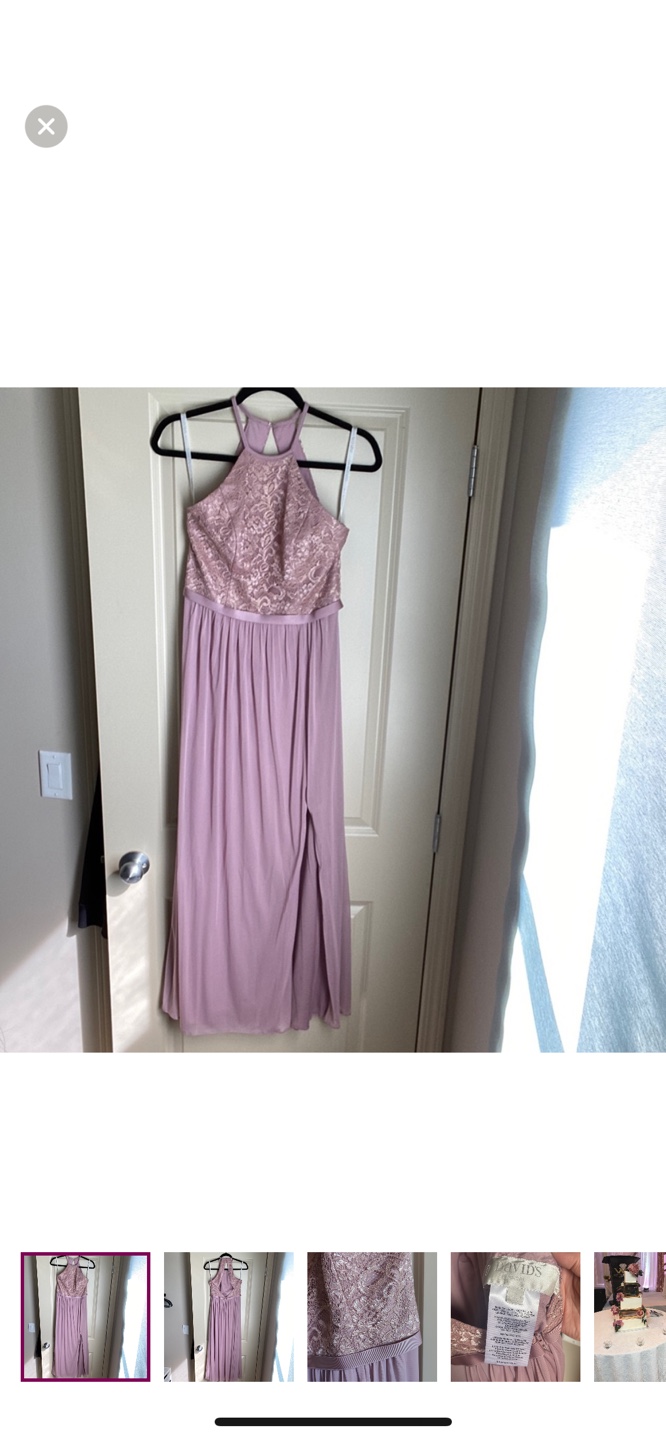 David's Bridal Bridesmaid Dress Size 4 Mauve