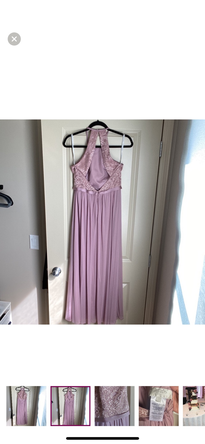 David's Bridal Bridesmaid Dress Size 4 Mauve - photo 2