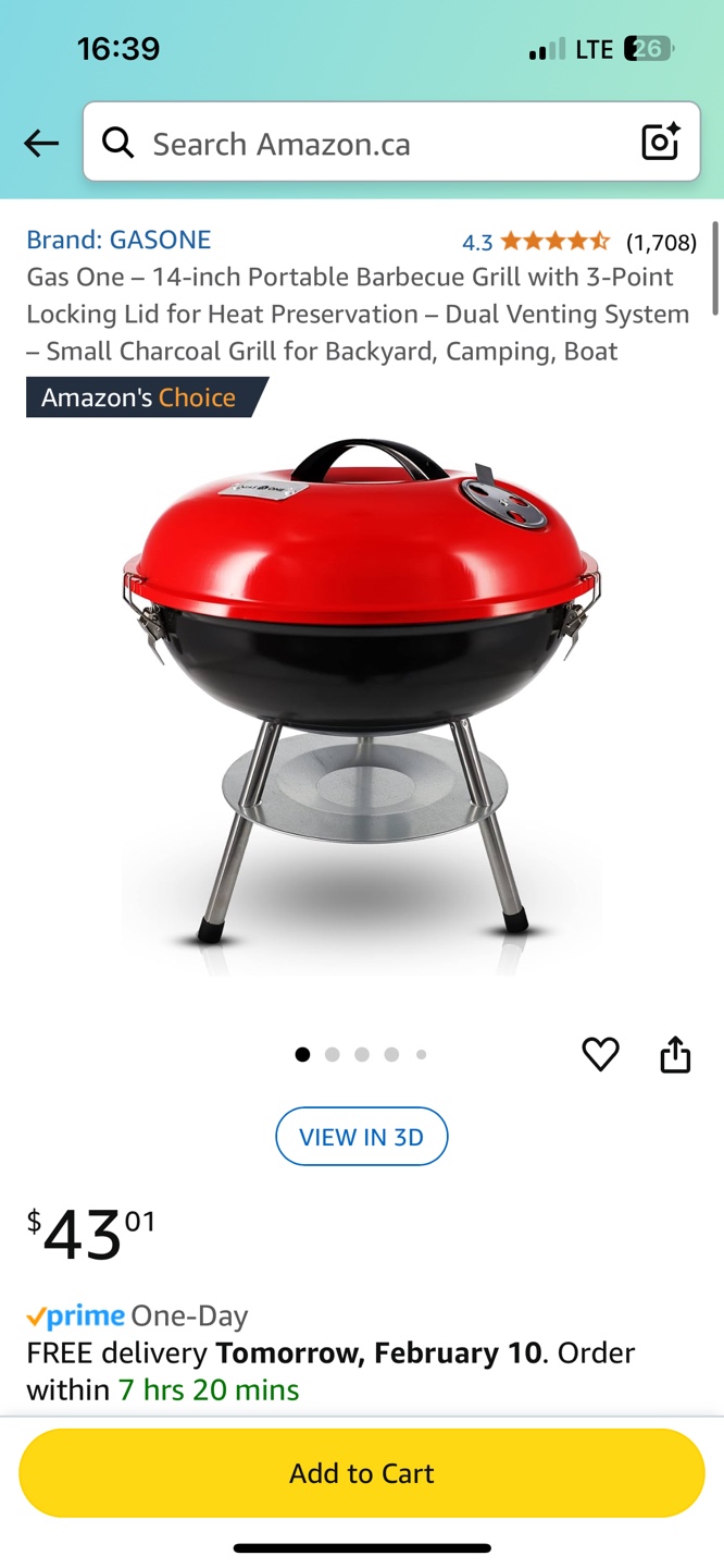 Charcoal Grill - brand new in box