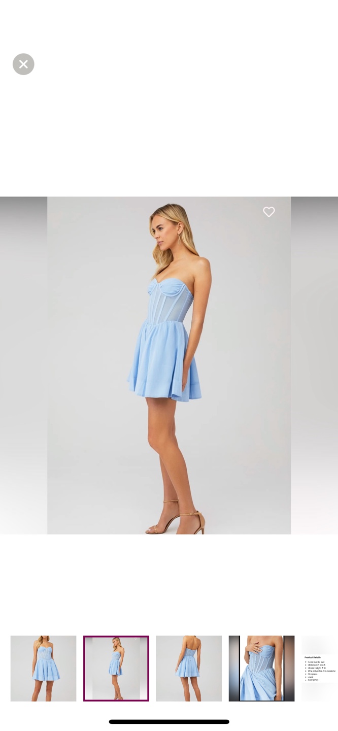 Bardot Light Blue Corset Mini Dress - photo 3