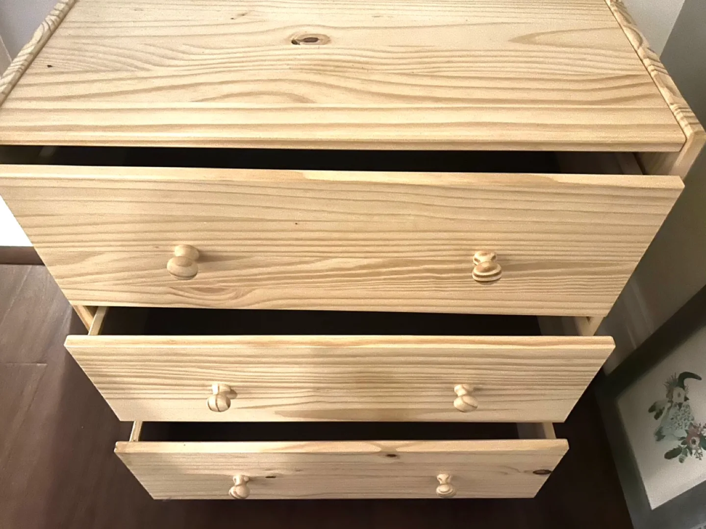 IKEA Three-Drawer Pinewood Chest image indicator(2)