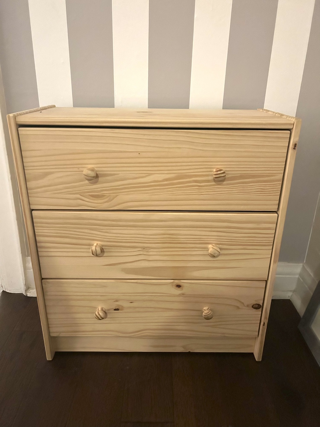 IKEA Three-Drawer Pinewood Chest