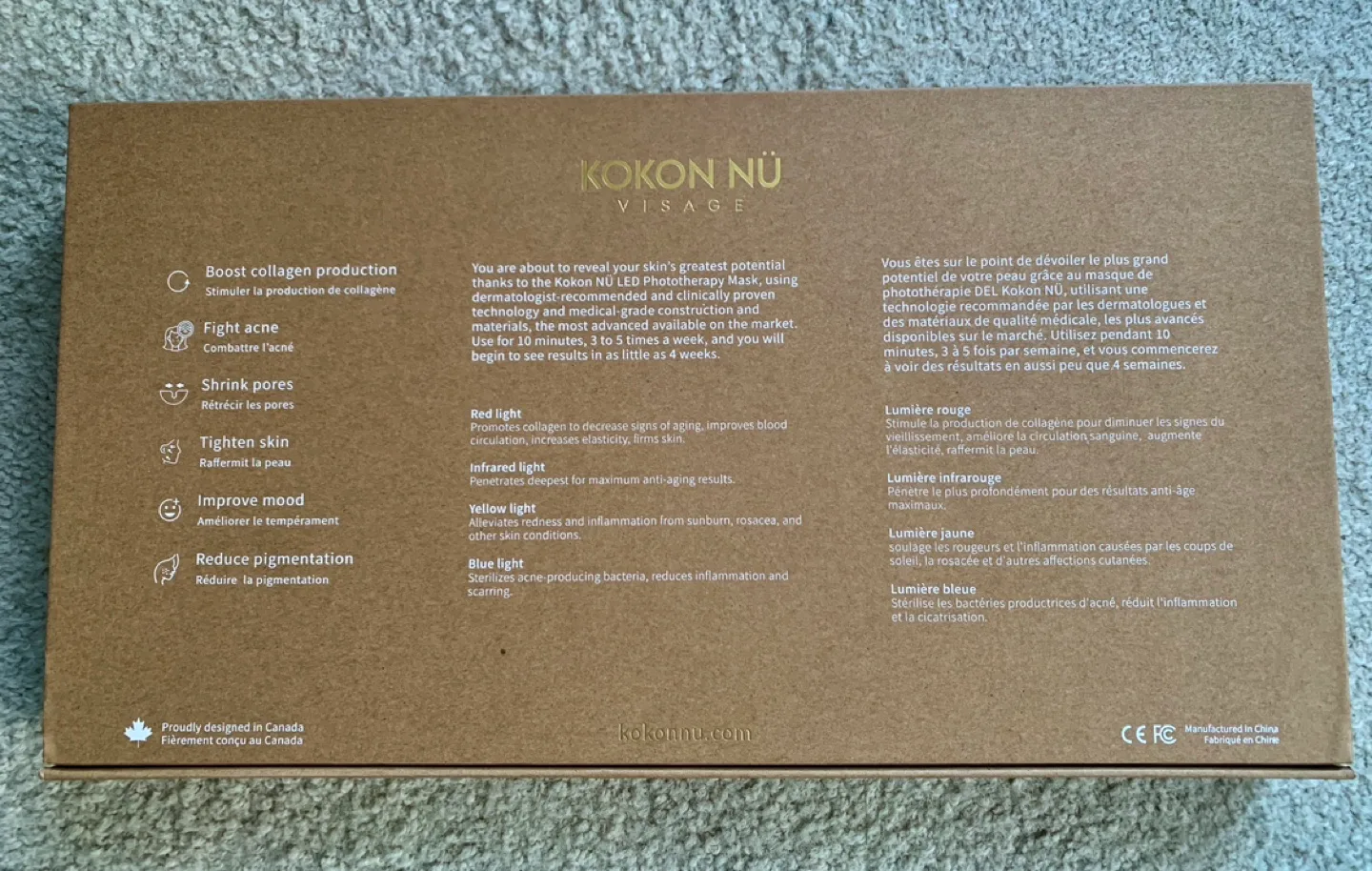 Kokon Nu Visage LED Phototherapy Mask image indicator(4)