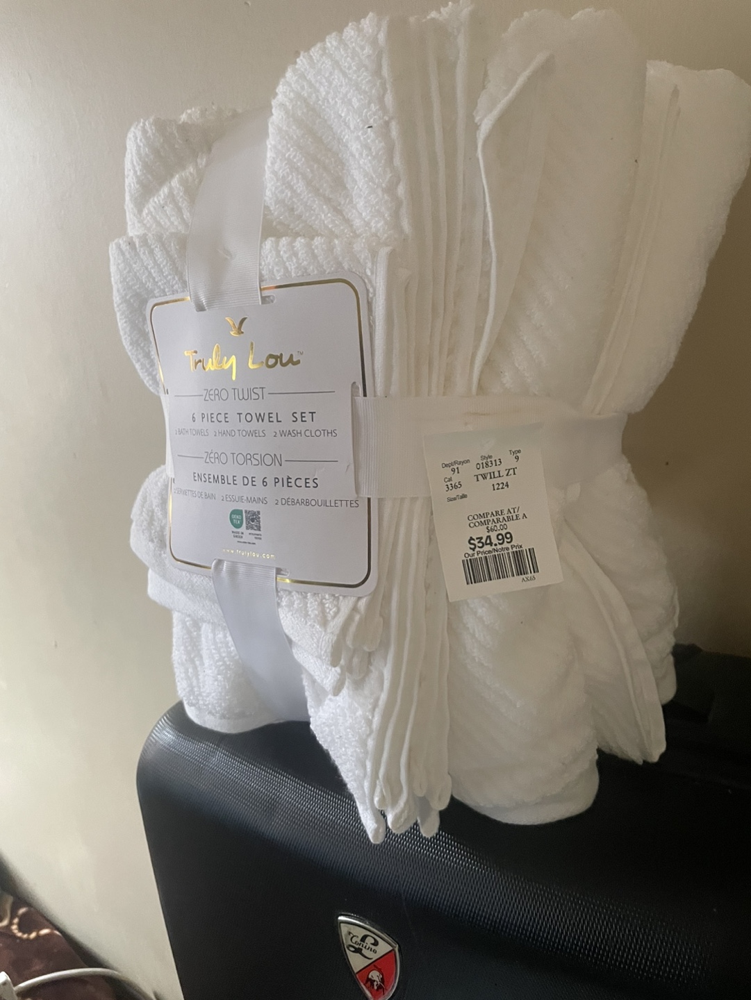 Truly Lou Zero Twist 6-Piece Towel Set - White - photo 3