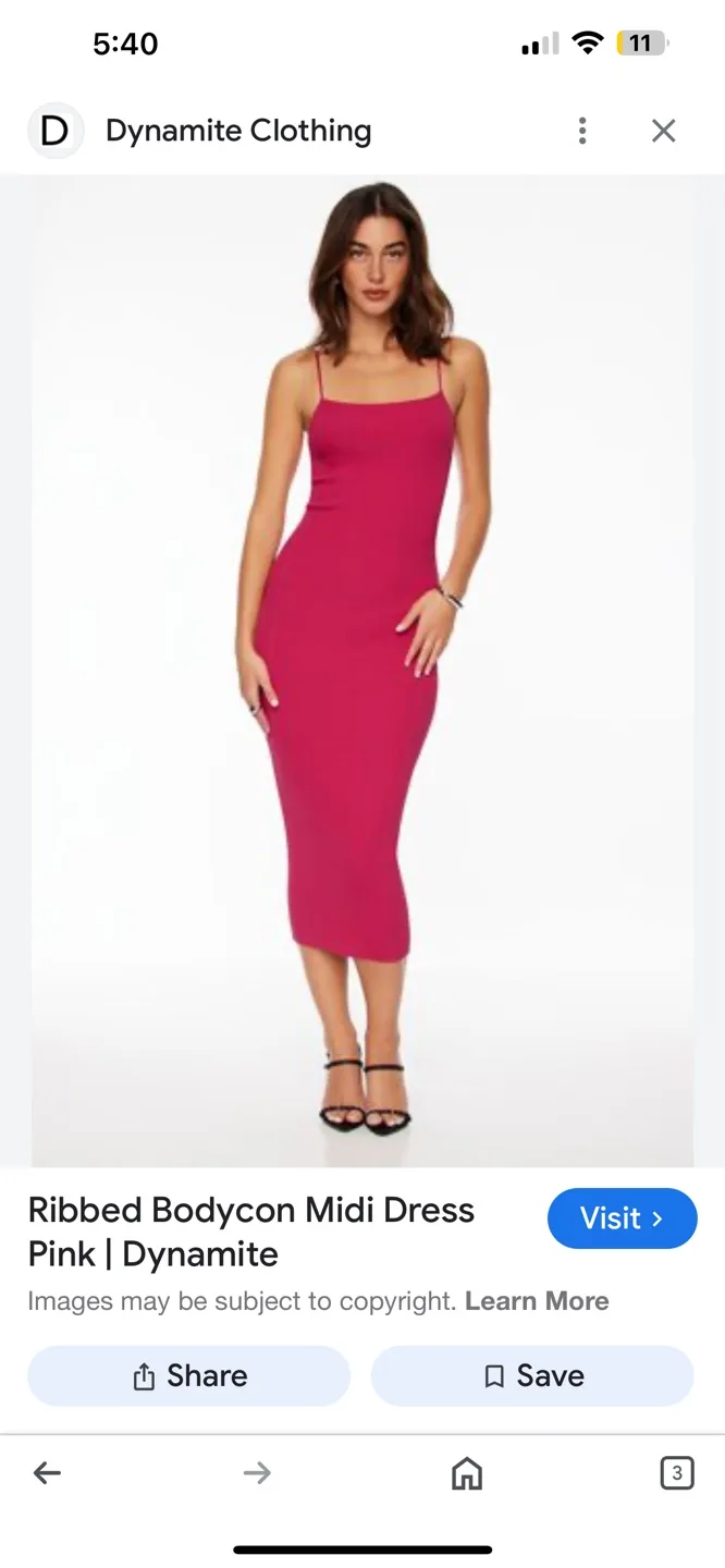 NEW Dynamite Ribbed Bodycon Midi Dress image indicator(4)