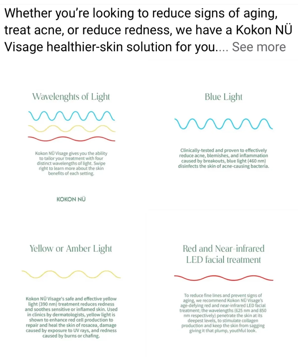 Kokon Nu Visage LED Phototherapy Mask image indicator(5)