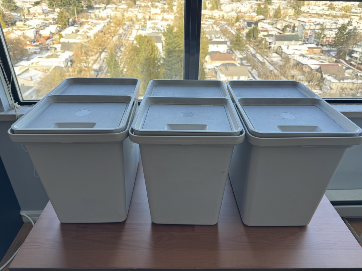 IKEA HALLBAR Bins with Lids - Set of 3