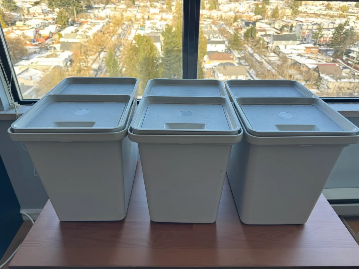 IKEA HALLBAR Bins with Lids - Set of 3 thumbnail