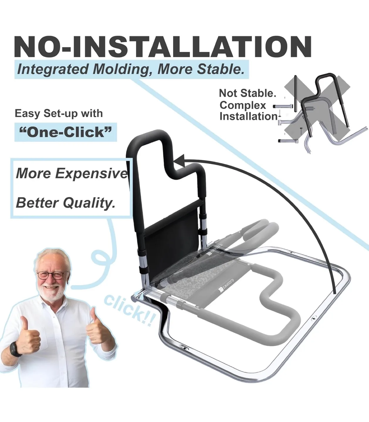 New  Bed Assist Handle - No Installation Needed! image indicator(2)