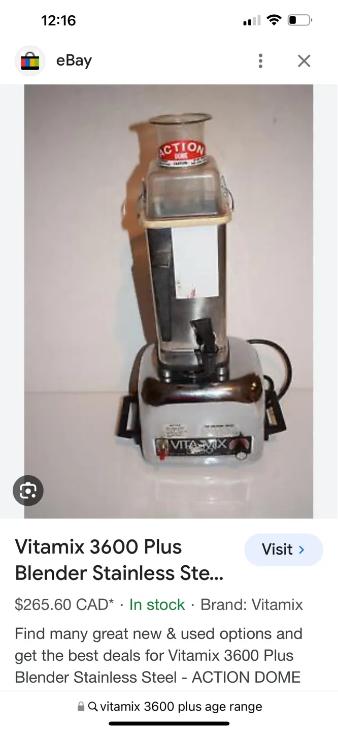 Vintage Vitamix 3600 Plus Blender Stainless Steel image indicator(2)