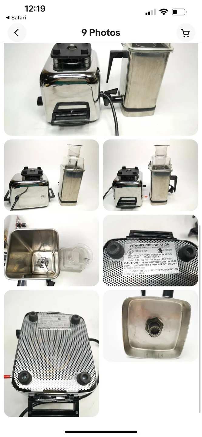 Vintage Vitamix 3600 Plus Blender Stainless Steel image indicator(5)