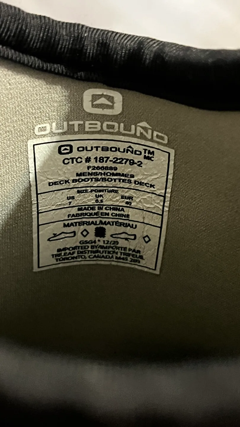 Outbound Men's Deck Boots Size 6.5 image indicator(4)