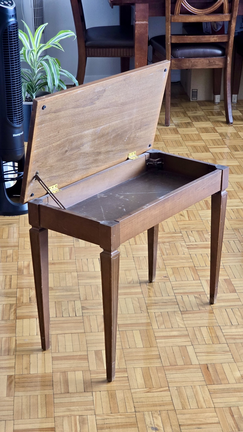 Vintage Wooden Piano Bench - photo 2
