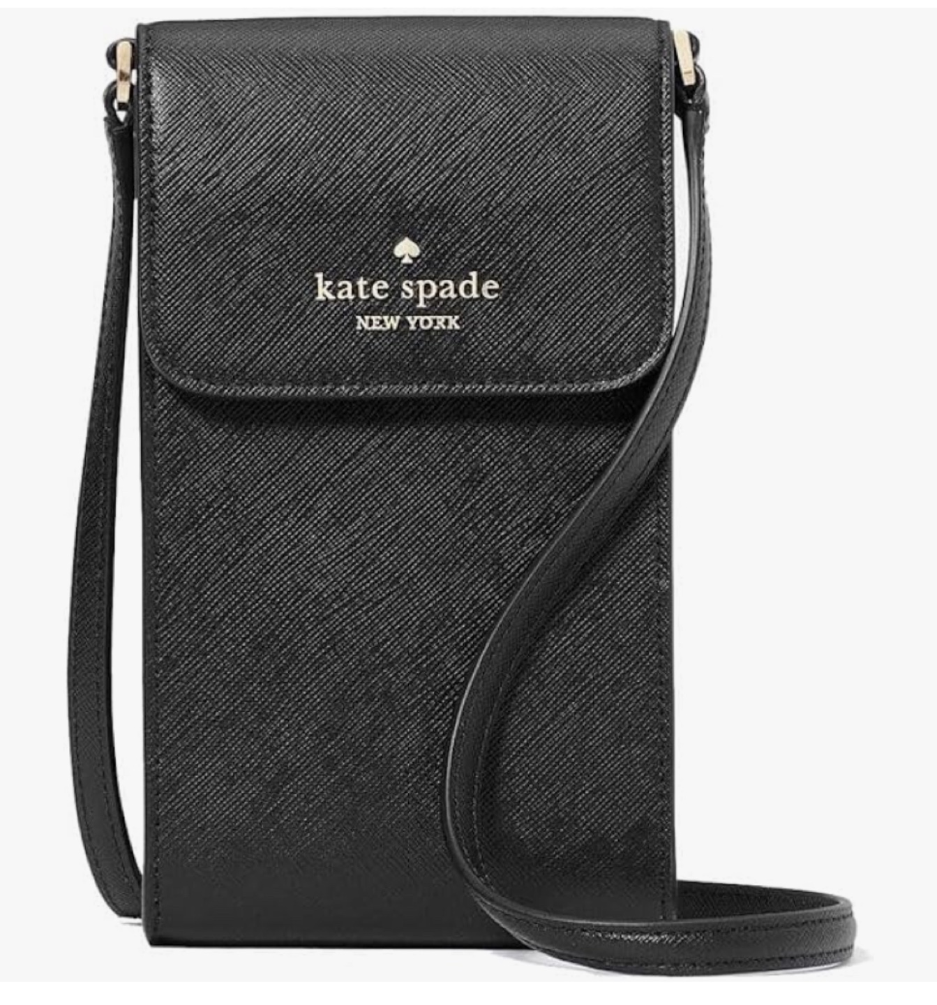 Kate Spade New York Black Leather Phone Crossbody Bag
