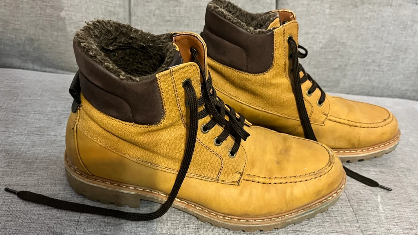 Men's Call It Spring Brown Leather Boots, Size 8 image indicator(3)