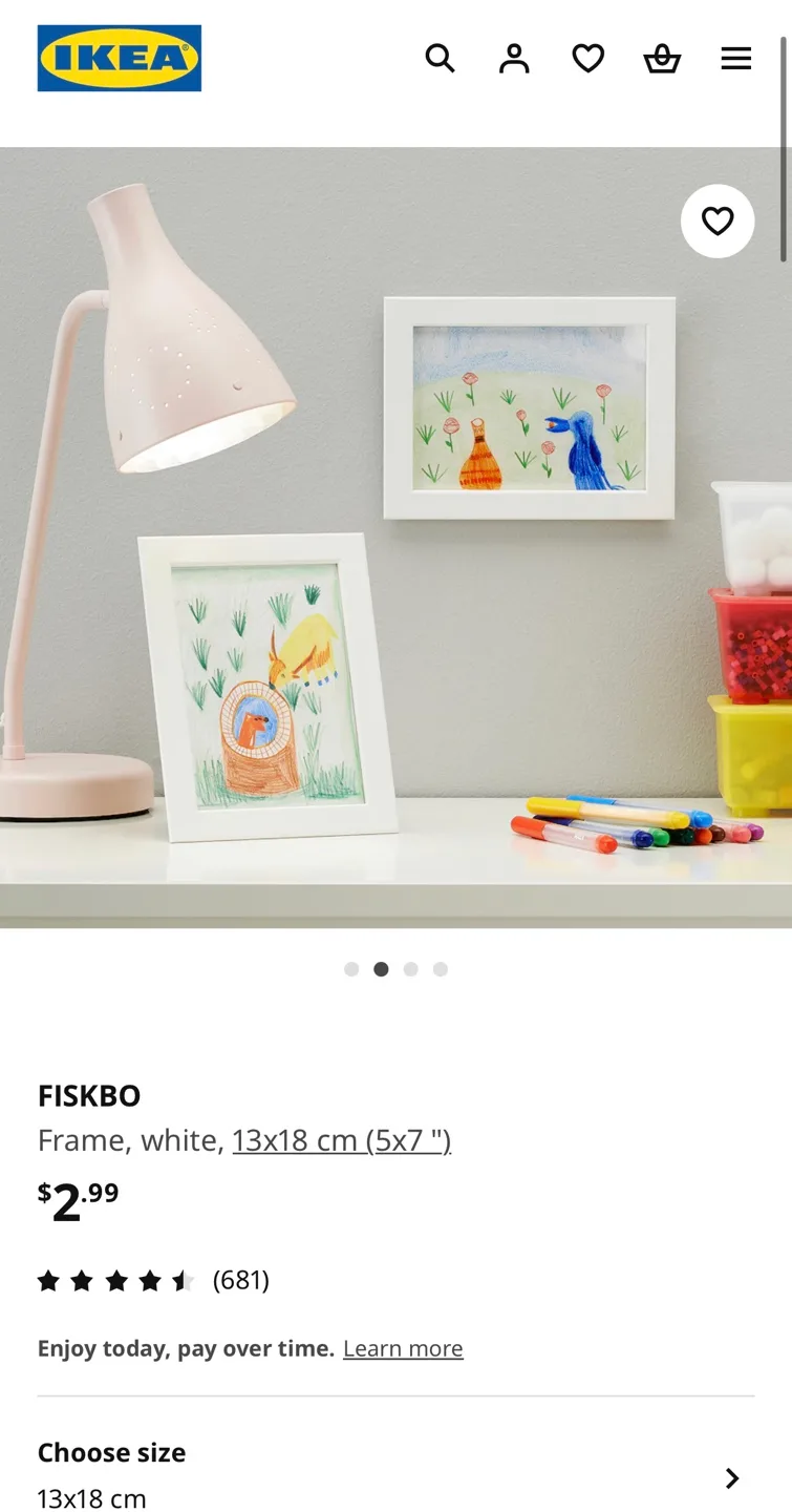 IKEA FISKBO & KNOPPANG Picture Frames - 13x18cm image indicator(4)