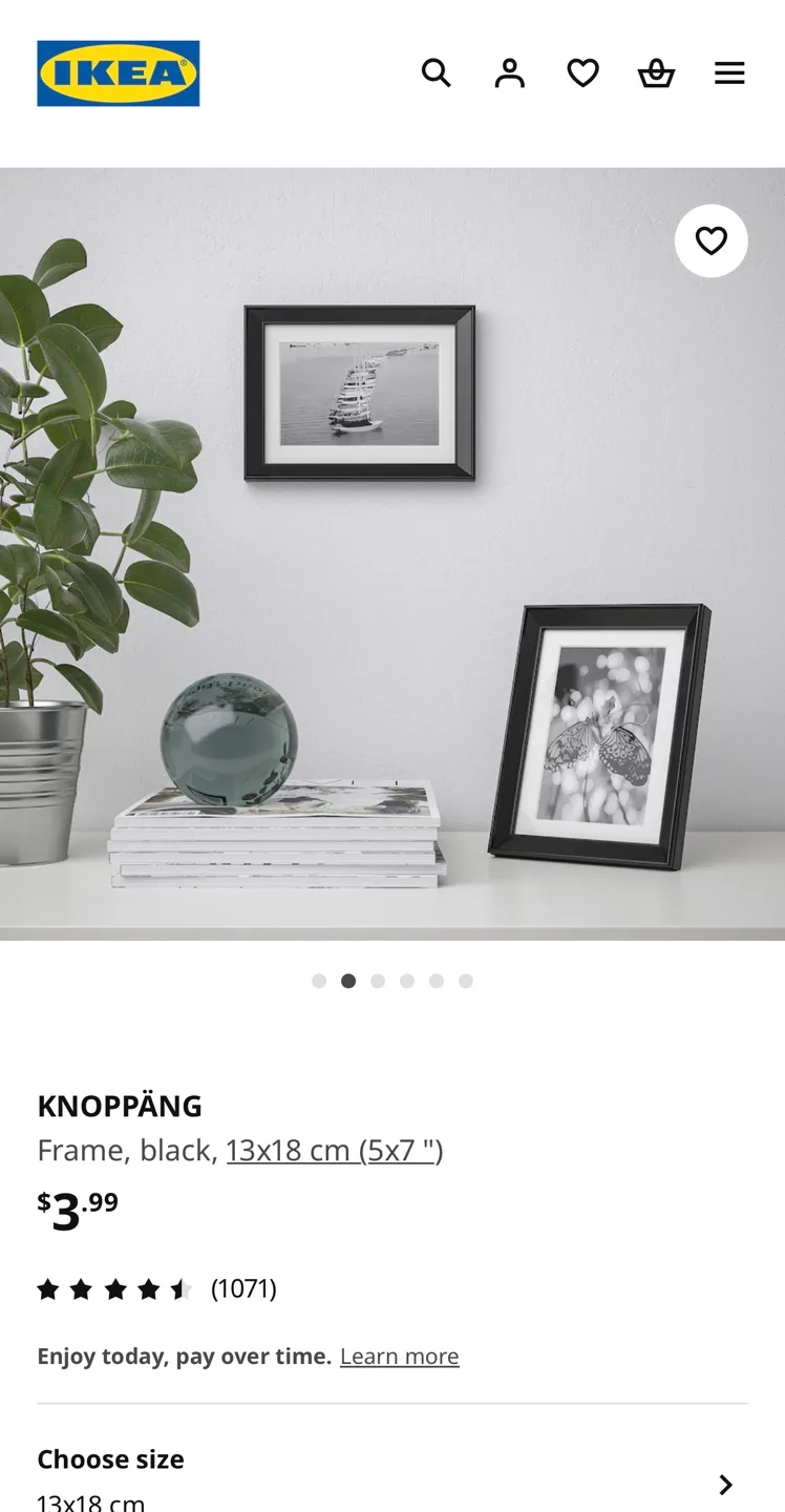 IKEA FISKBO & KNOPPANG Picture Frames - 13x18cm image indicator(5)
