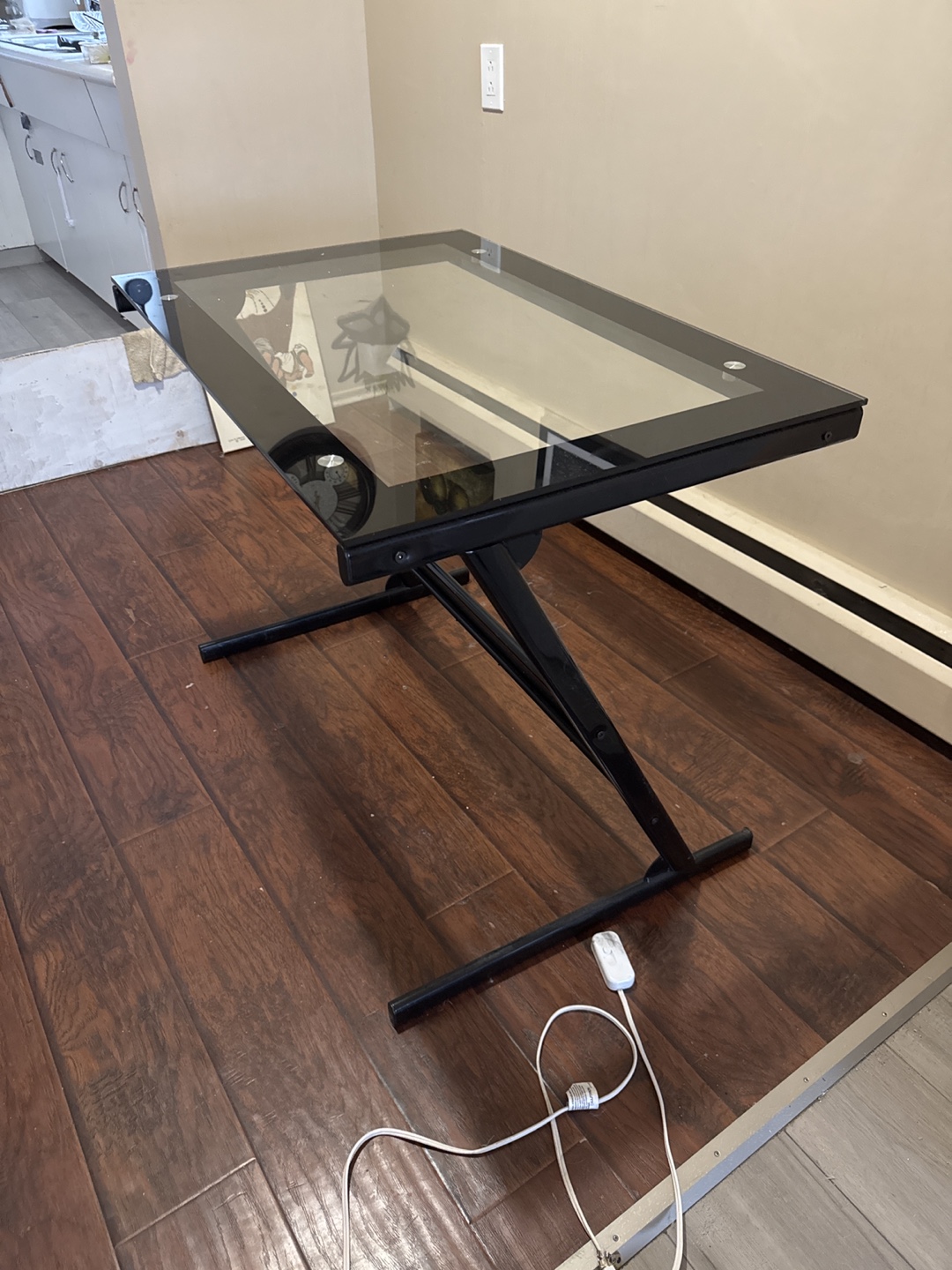 Glass Top Computer Desk - photo 2