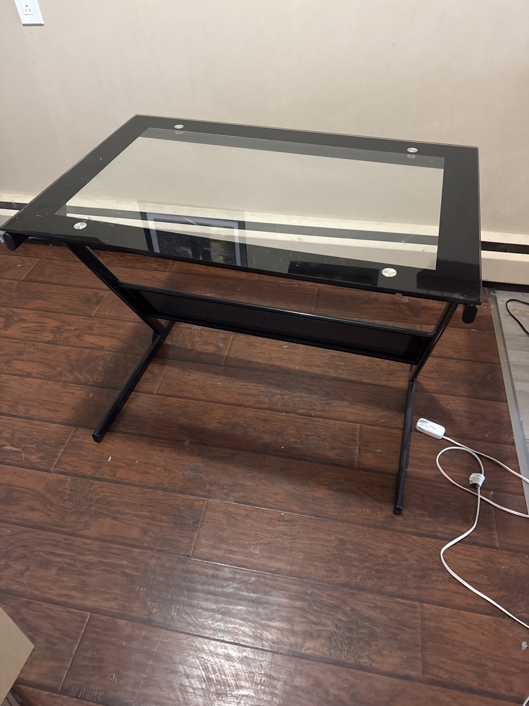 Glass Top Computer Desk