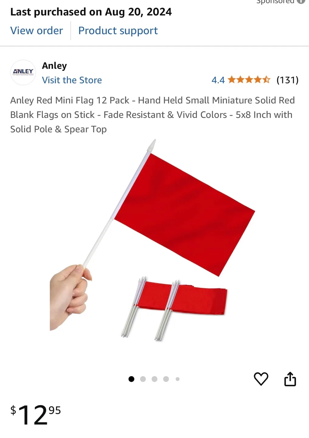Anley Red Mini Flags 12 Pack image indicator(5)