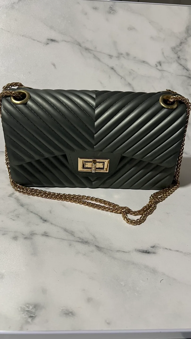 Dark Grey Quilted Chain Bag thumbnail