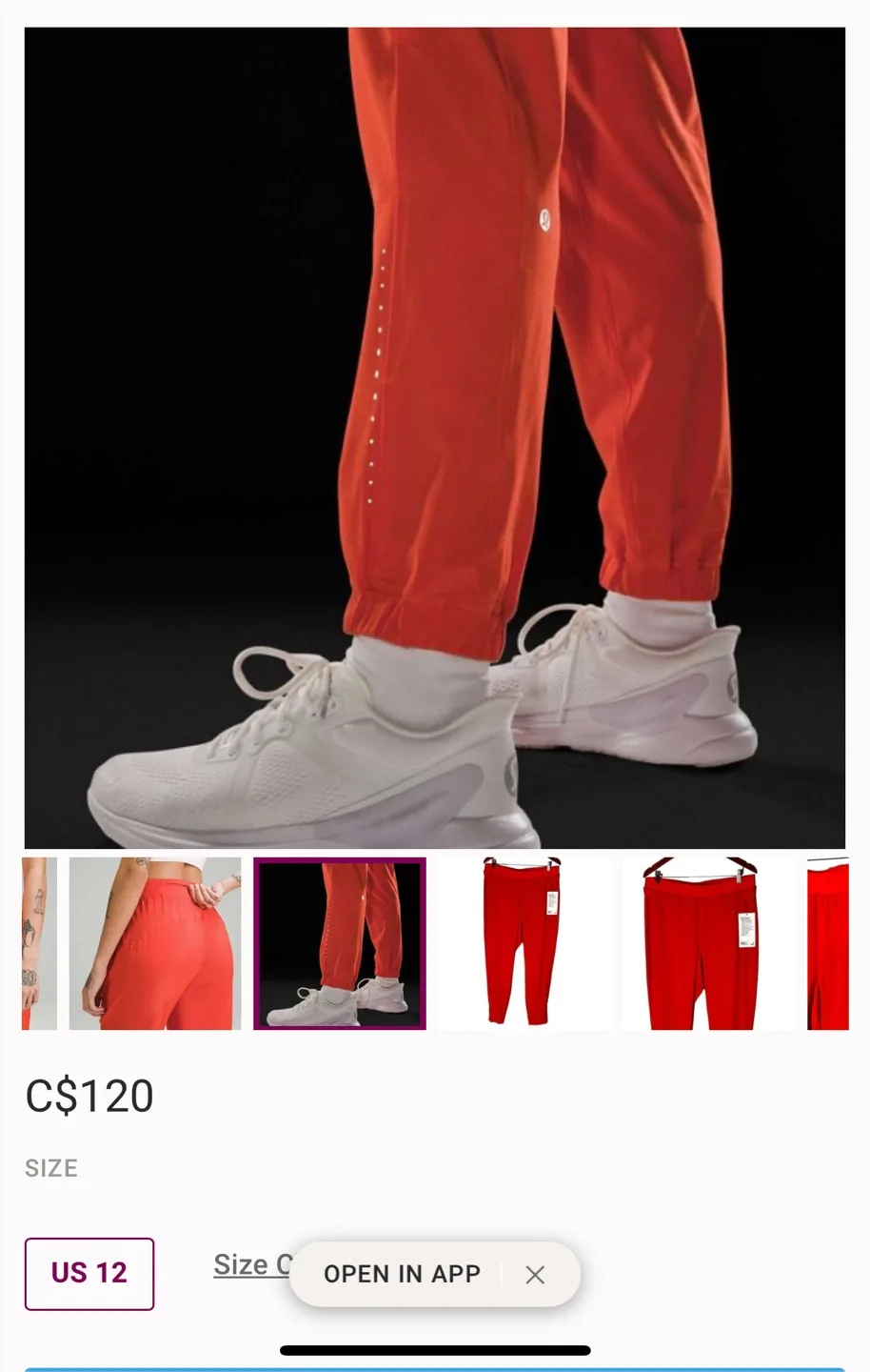 Lululemon Adapted State High-Rise Jogger - orange - Size 4 image indicator(6)