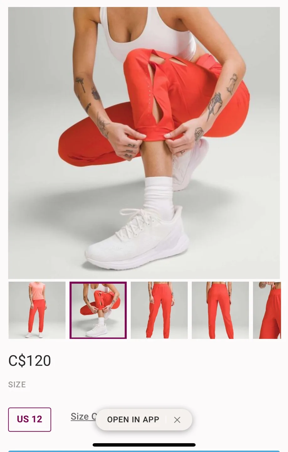 Lululemon Adapted State High-Rise Jogger - orange - Size 4 image indicator(7)