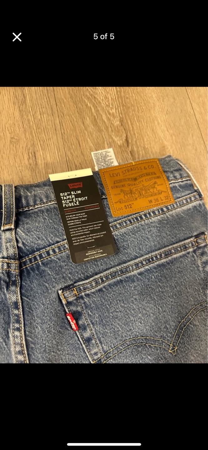 Levi's 512™ Slim Taper Fit Jeans - Size W36 L32