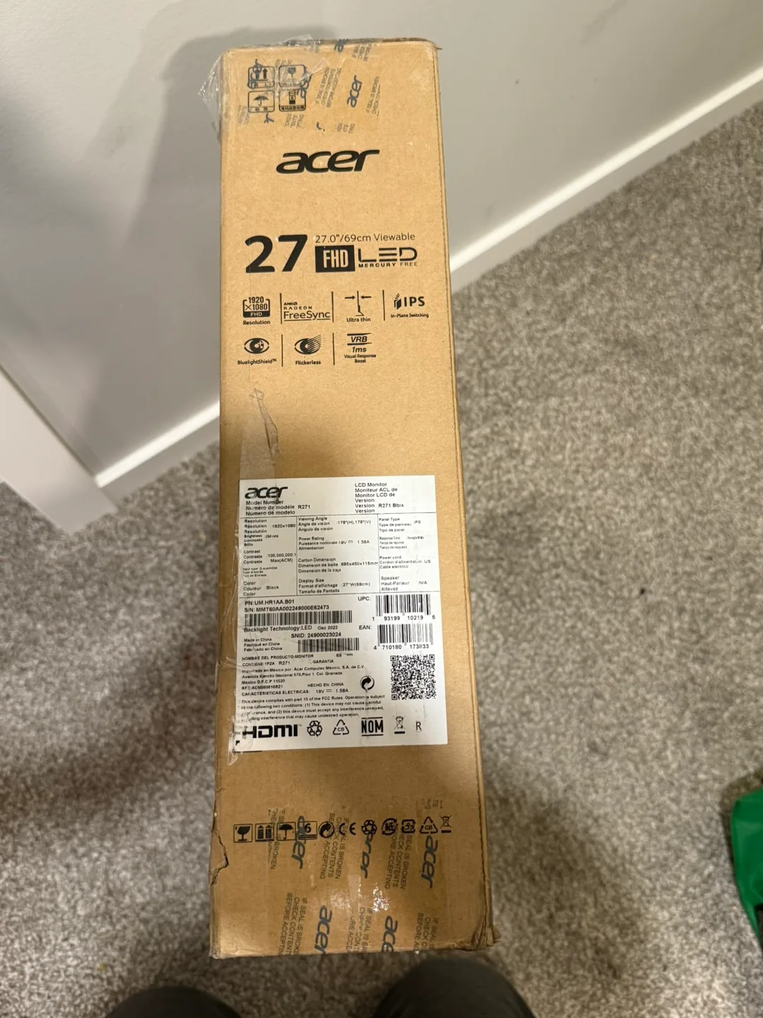 Acer R1 Series 27" LED FHD Monitor - Brand New in Box image indicator(2)